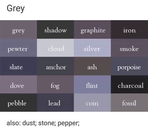 gray synonyms|descriptive words for gray.